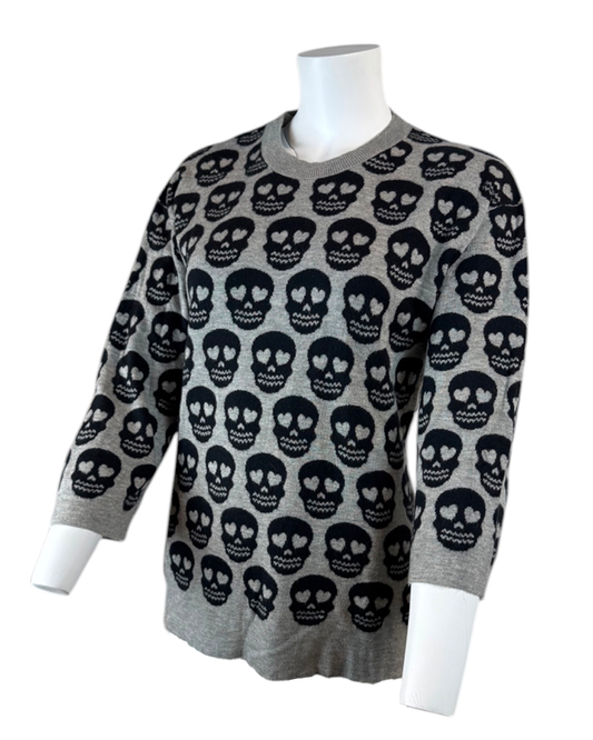Maglione Moschino Grigio con Teschi