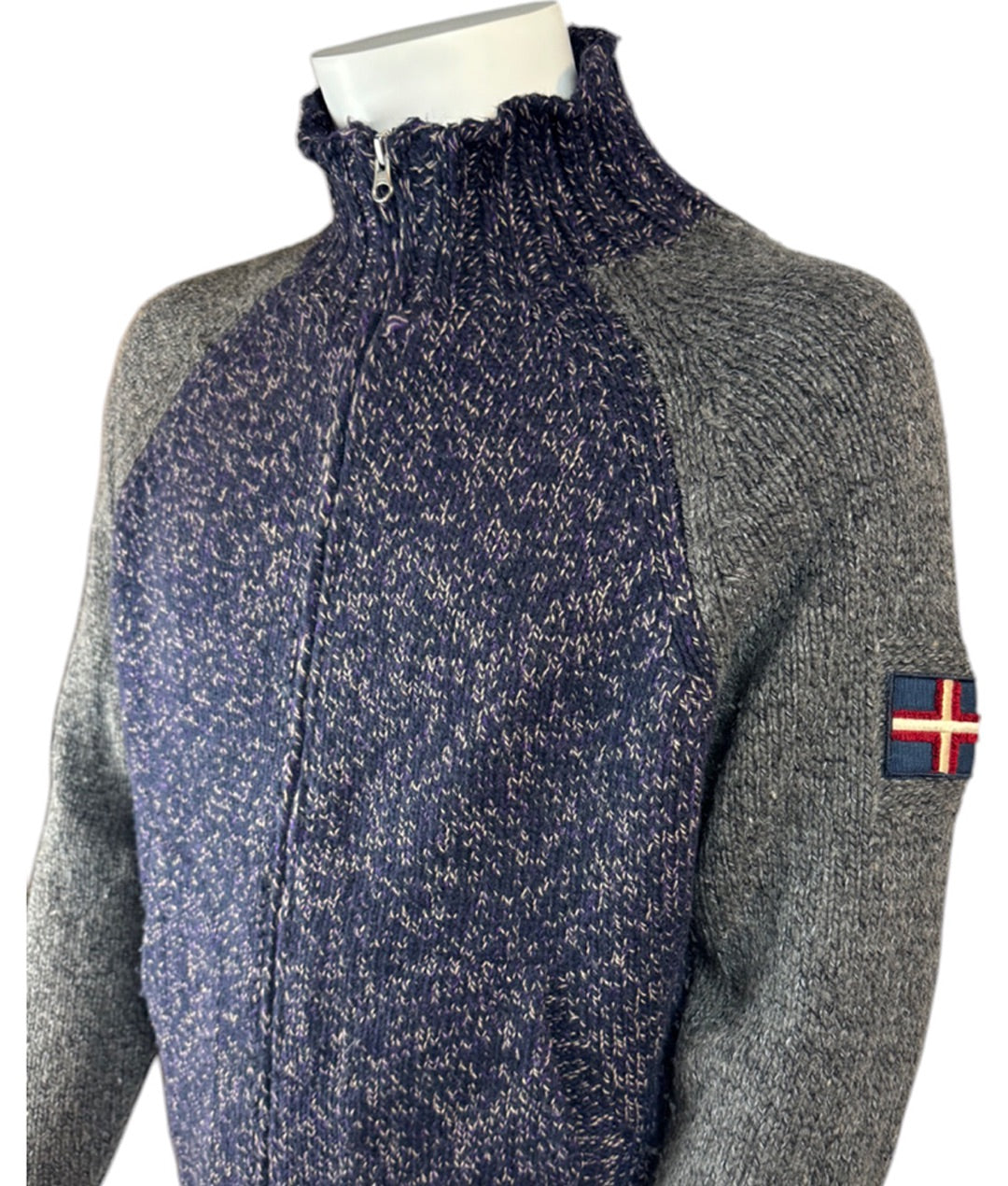 Maglione Napapjiri Viola e Grigio