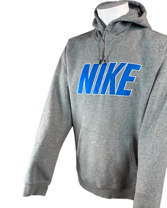 Felpa Nike Grigia Scritta Azzurra