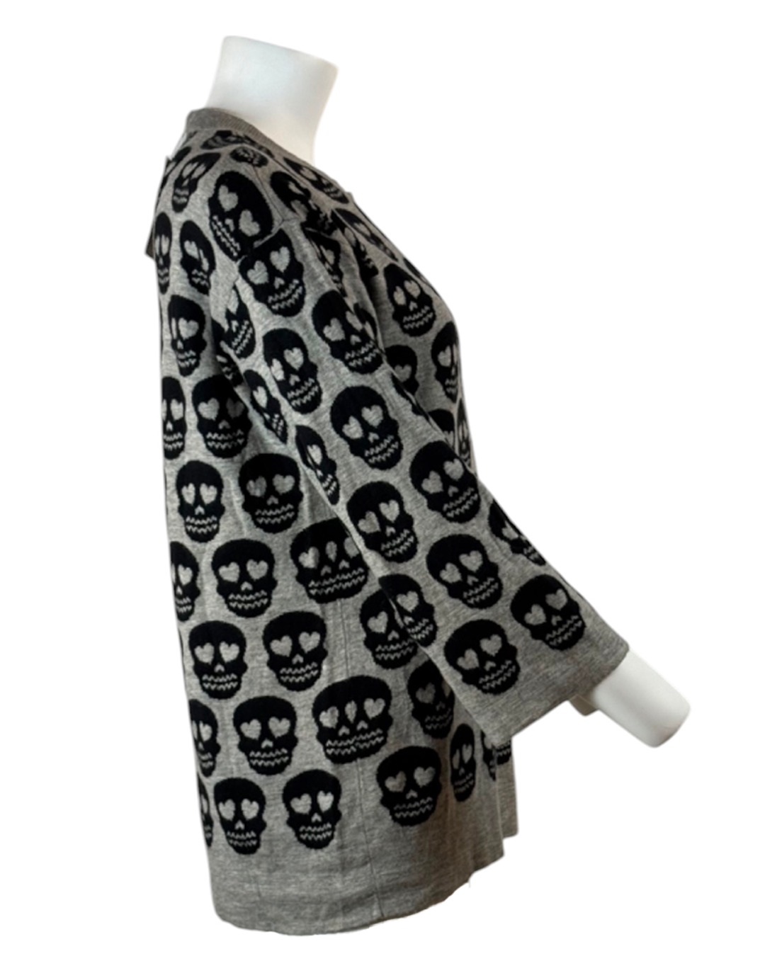 Maglione Moschino Grigio con Teschi