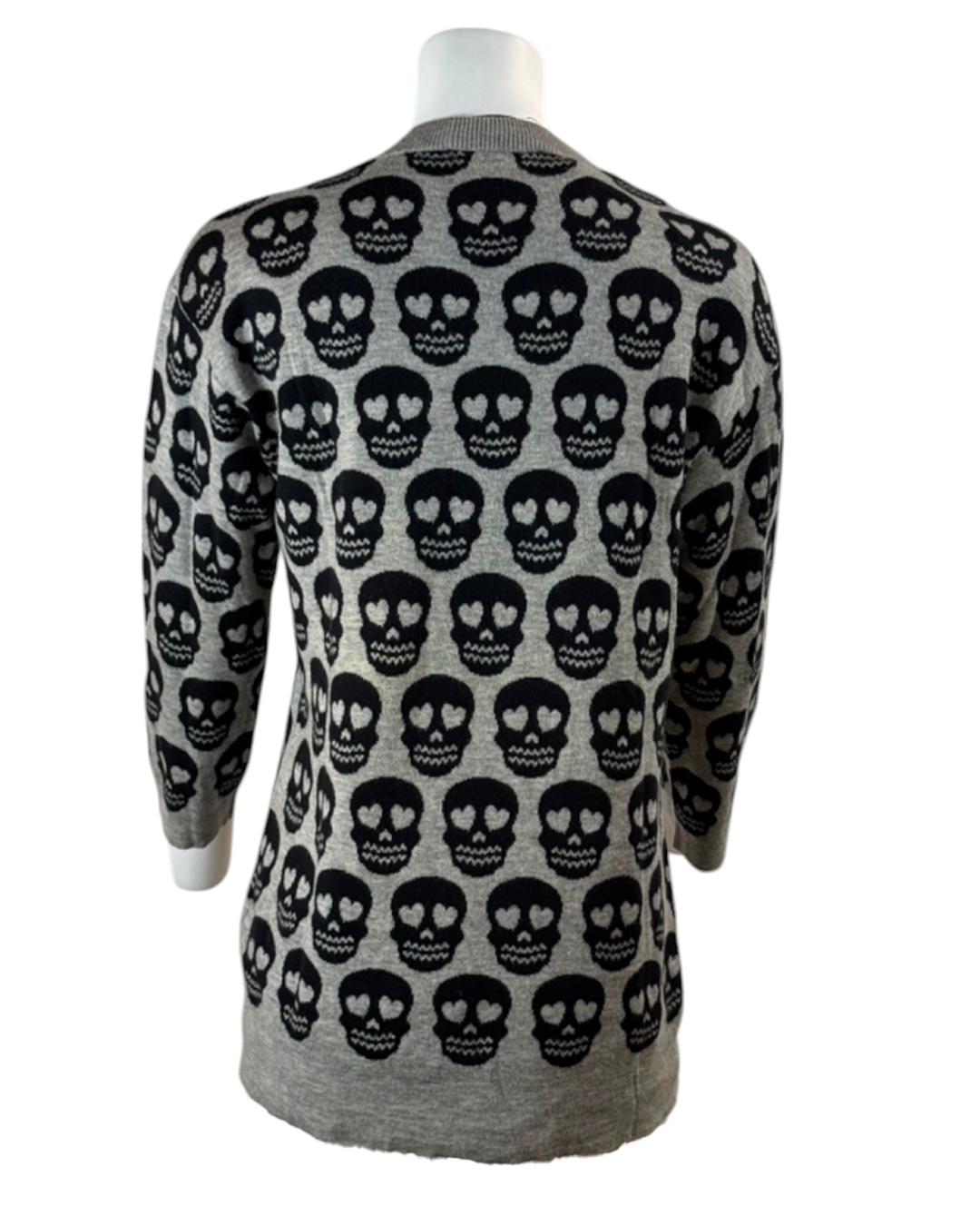 Maglione Moschino Grigio con Teschi